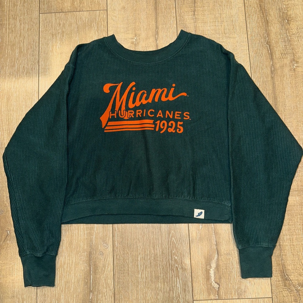 Miami Hurricanes Cropped Sweatshirt